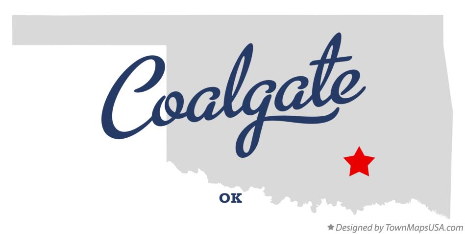 Map of Coalgate Oklahoma OK