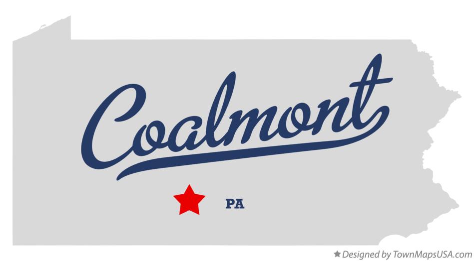 Map of Coalmont Pennsylvania PA