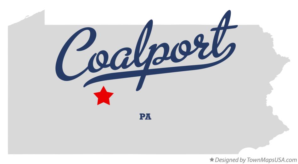 Map of Coalport Pennsylvania PA