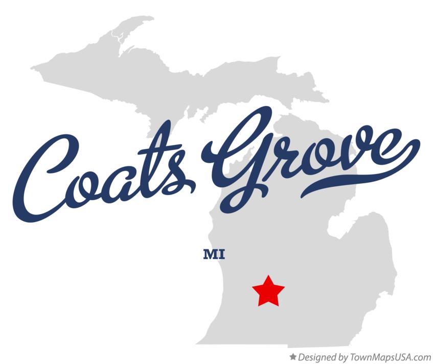 Map of Coats Grove Michigan MI