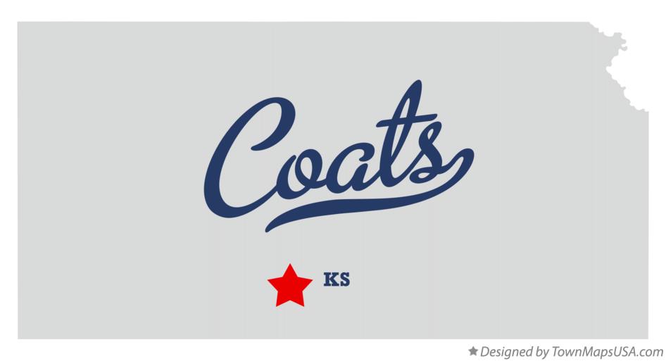 Map of Coats Kansas KS