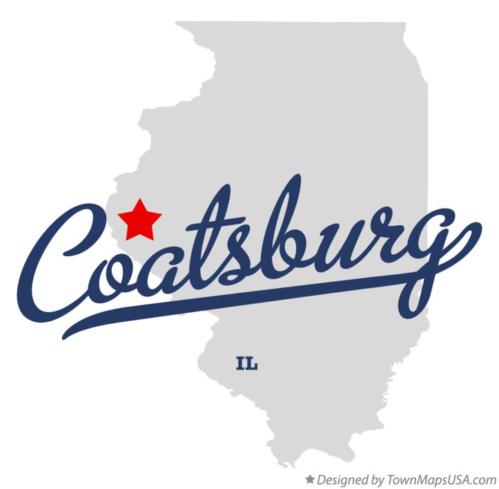 Map of Coatsburg Illinois IL