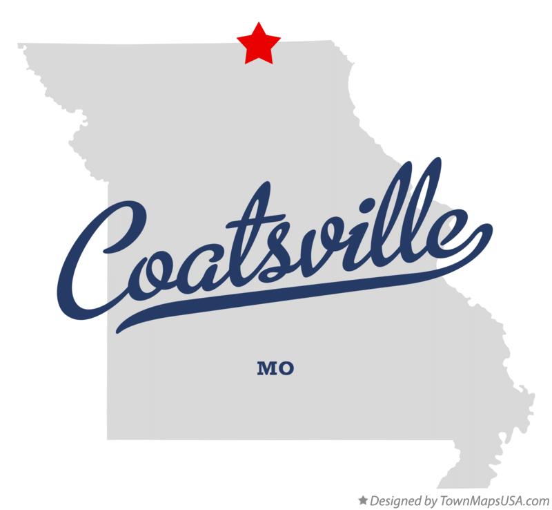 Map of Coatsville Missouri MO