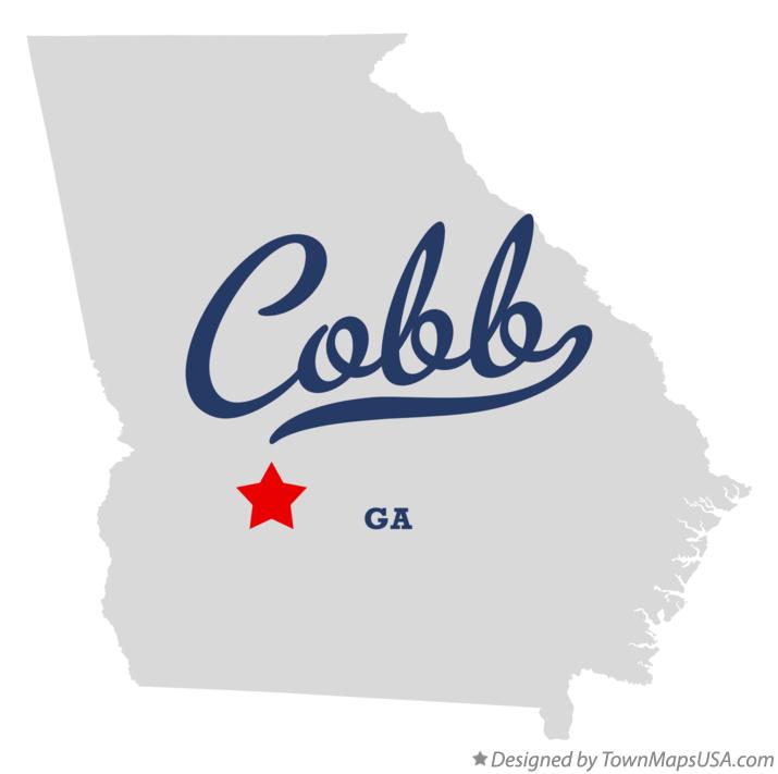 Map of Cobb Georgia GA