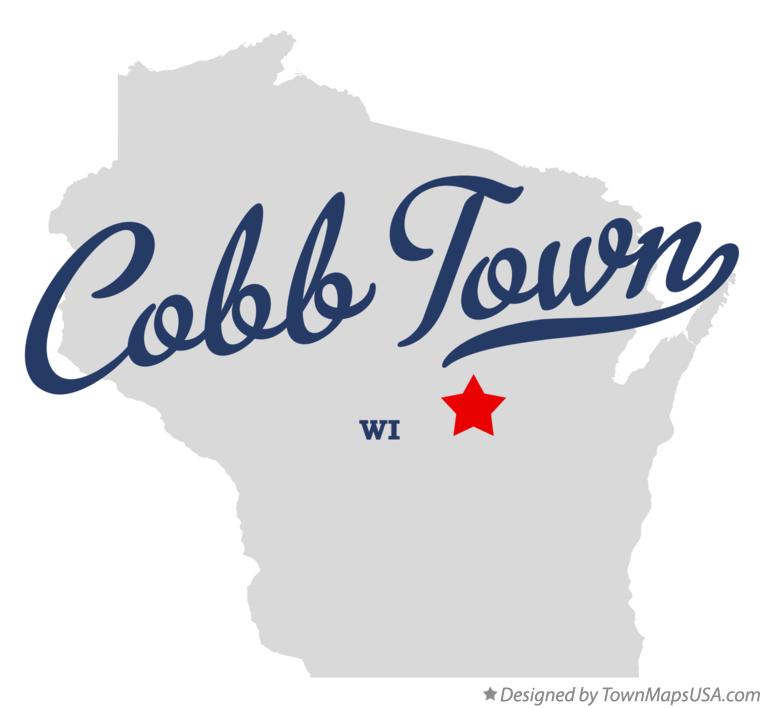 Map of Cobb Town Wisconsin WI