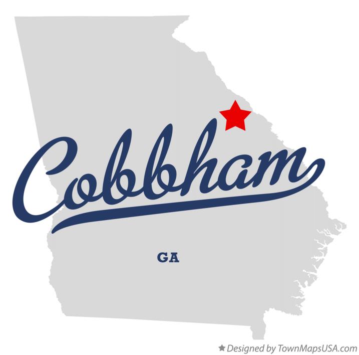 Map of Cobbham Georgia GA