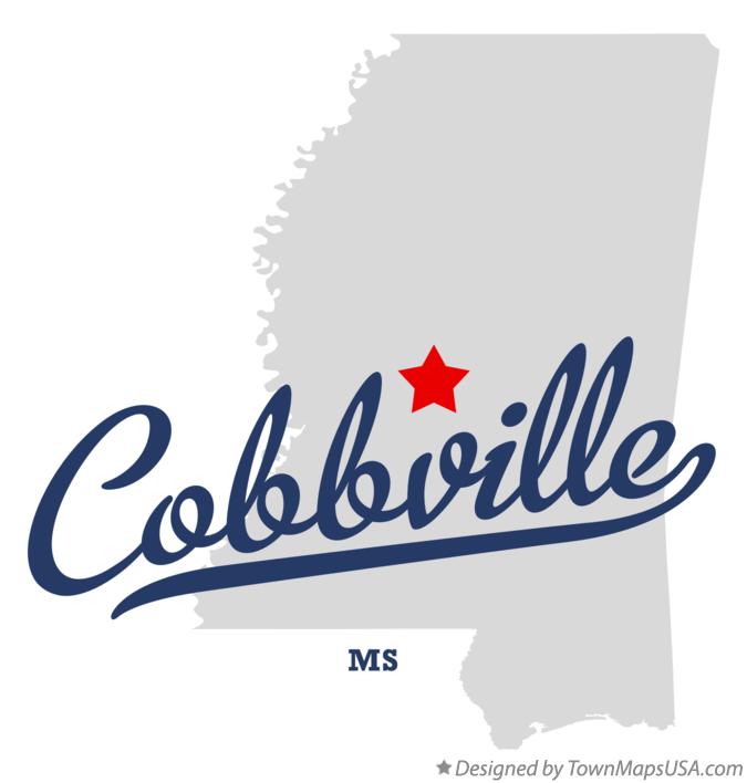 Map of Cobbville Mississippi MS