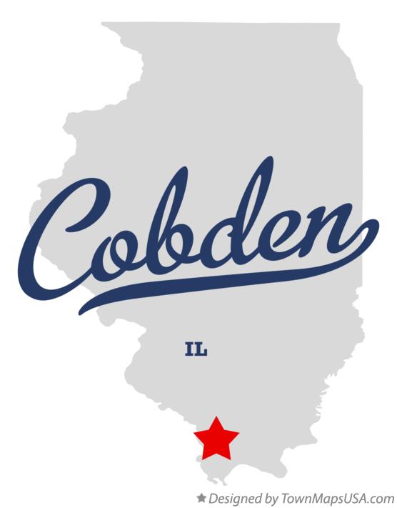 Map of Cobden Illinois IL