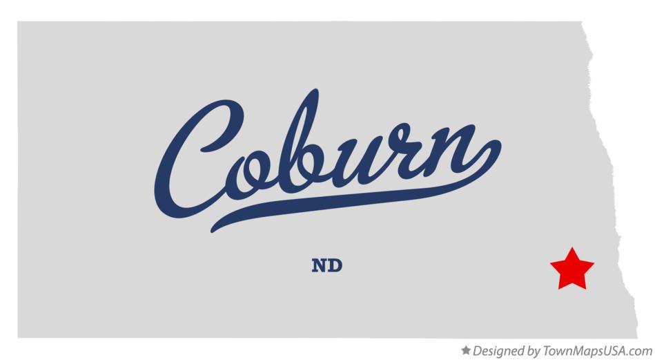 Map of Coburn North Dakota ND