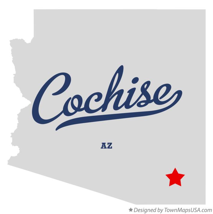 Map of Cochise Arizona AZ