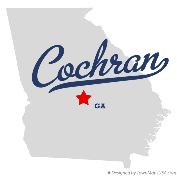 Map of Cochran Georgia GA