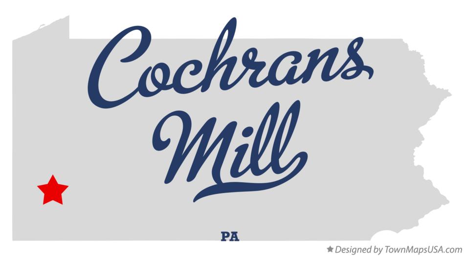 Map of Cochrans Mill Pennsylvania PA