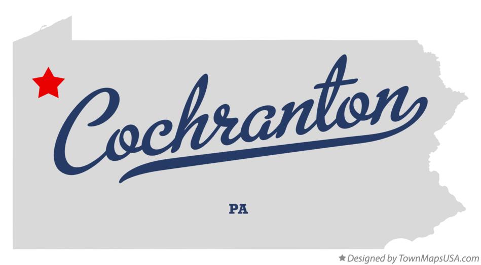 Map of Cochranton Pennsylvania PA