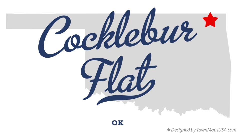 Map of Cocklebur Flat Oklahoma OK