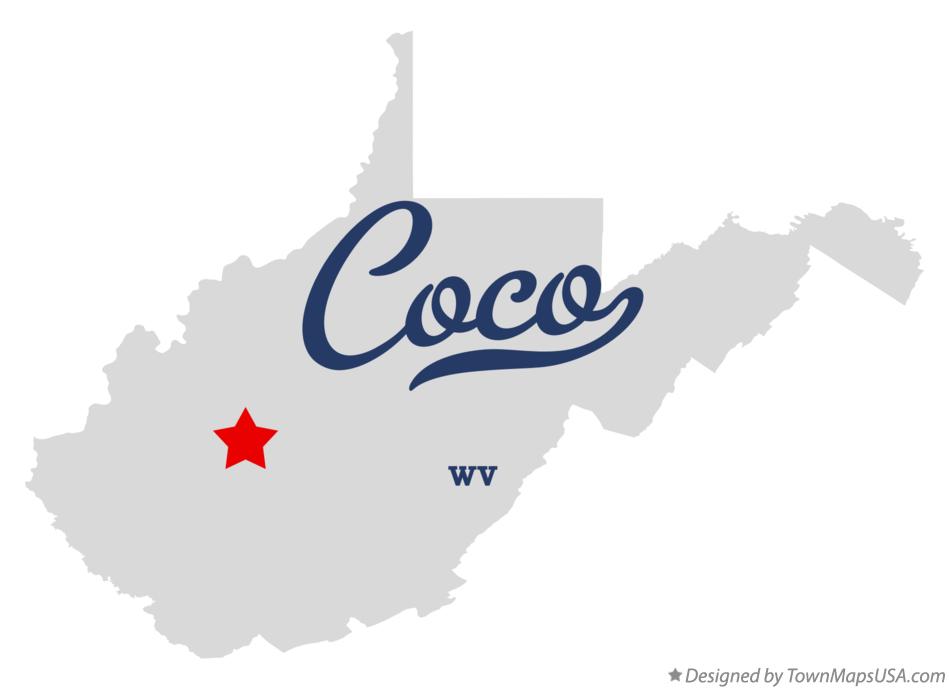 Map of Coco West Virginia WV