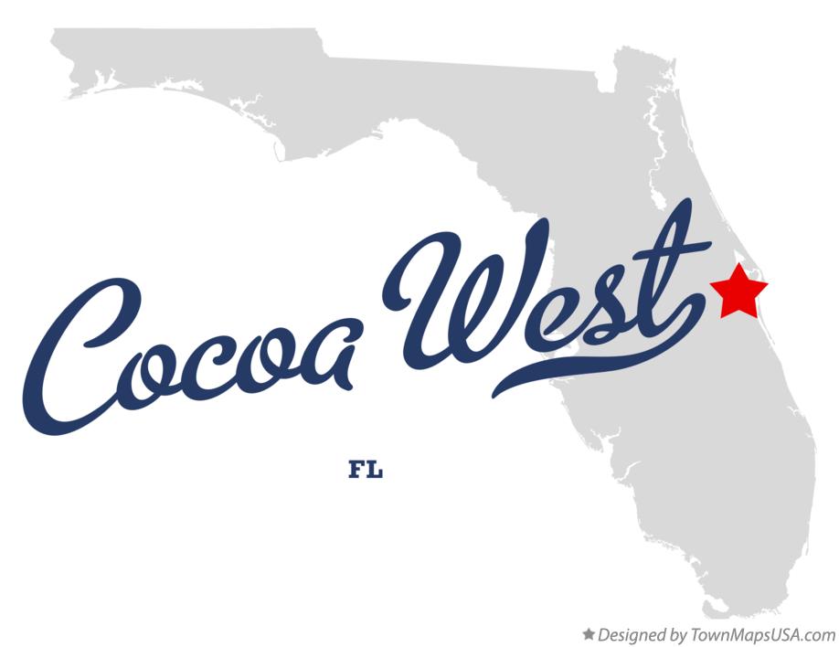Map of Cocoa West Florida FL