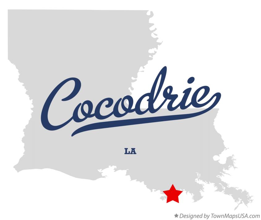 Map of Cocodrie Louisiana LA