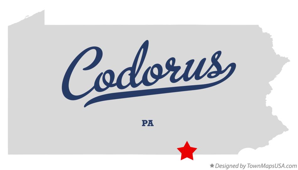 Map of Codorus Pennsylvania PA
