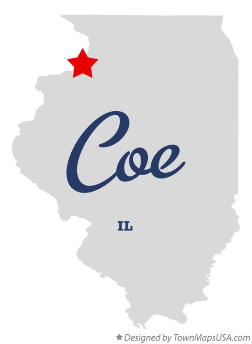 Map of Coe Illinois IL