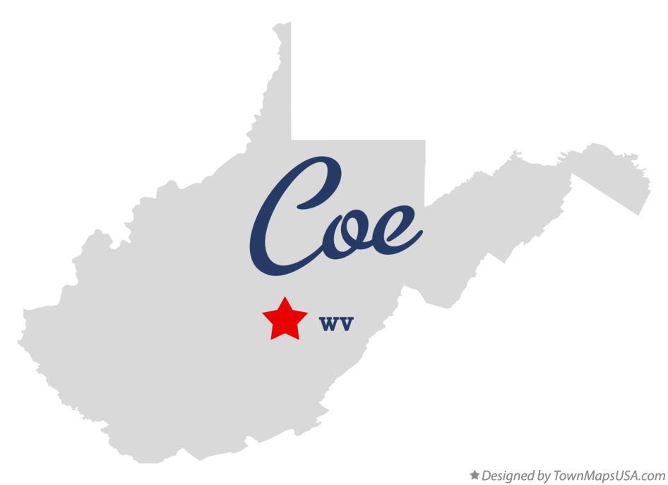 Map of Coe West Virginia WV