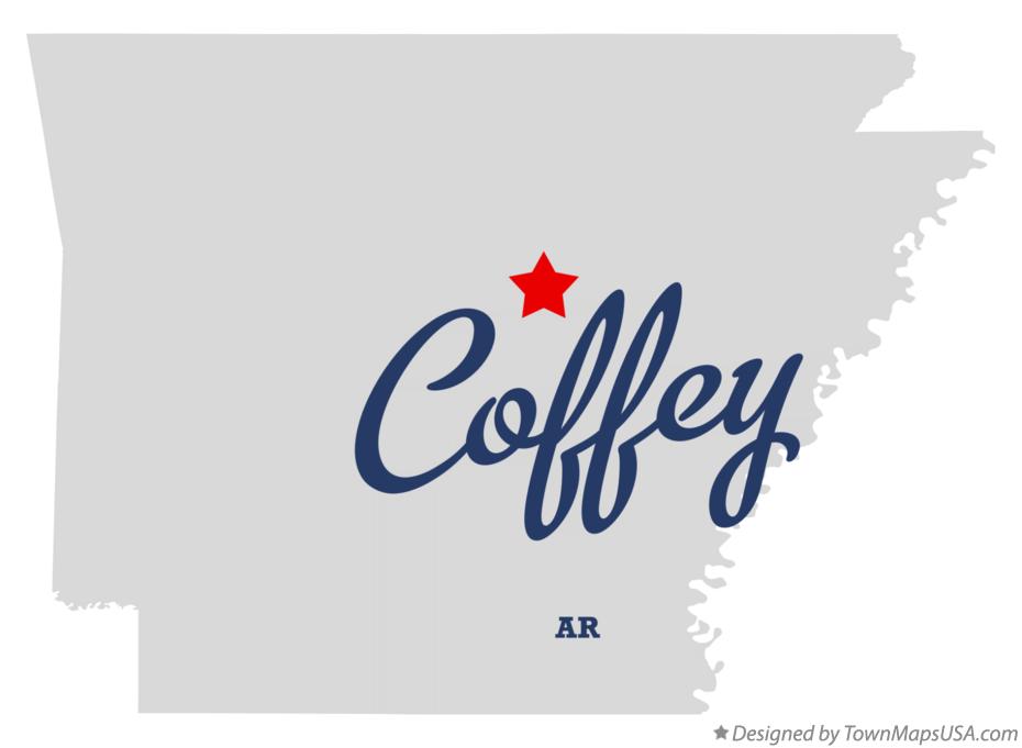 Map of Coffey Arkansas AR