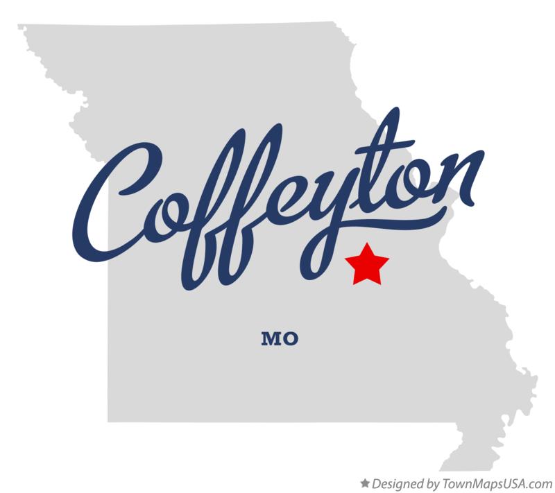 Map of Coffeyton Missouri MO