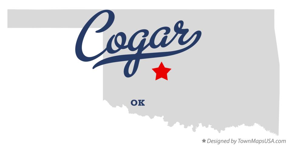 Map of Cogar Oklahoma OK