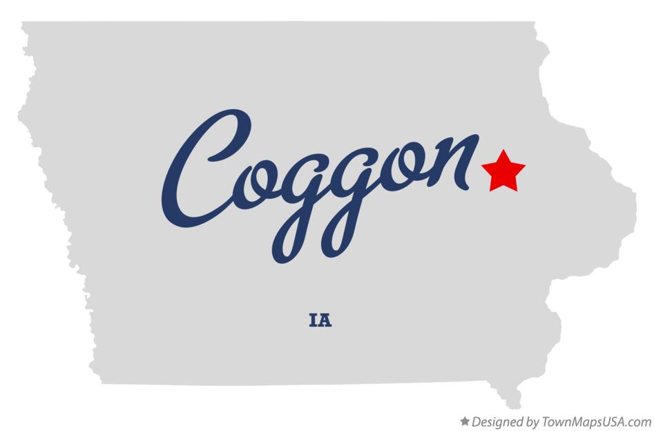 Map of Coggon Iowa IA