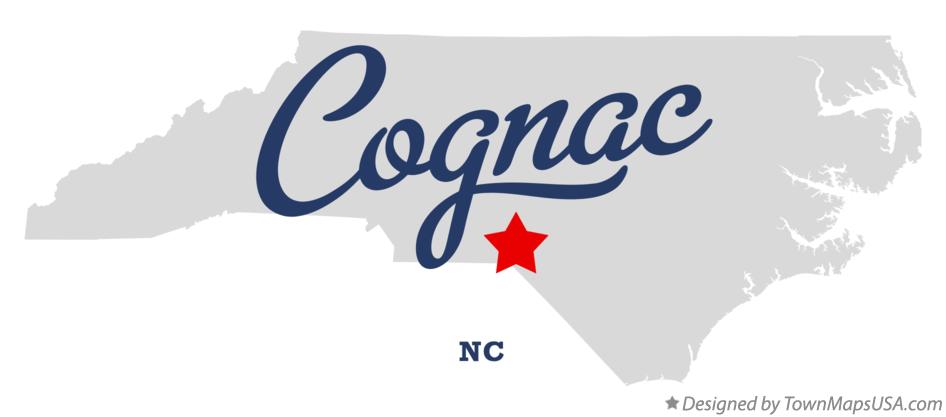 Map of Cognac North Carolina NC