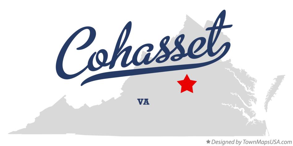 Map of Cohasset Virginia VA
