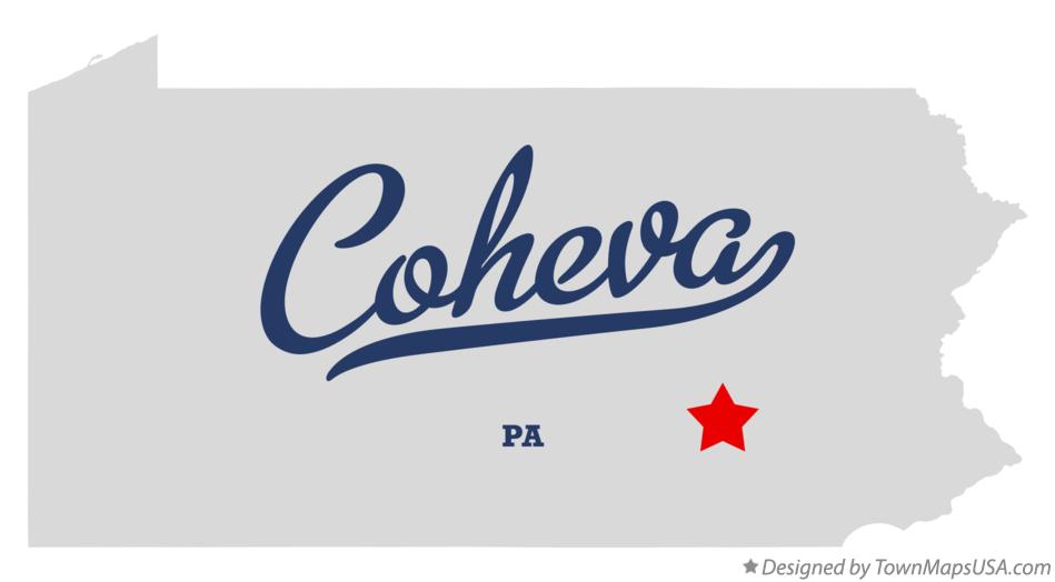 Map of Coheva Pennsylvania PA