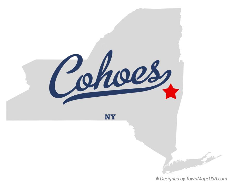 Map of Cohoes New York NY
