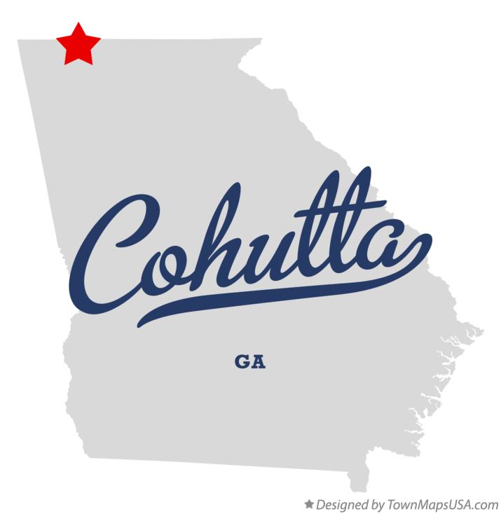 Map of Cohutta Georgia GA