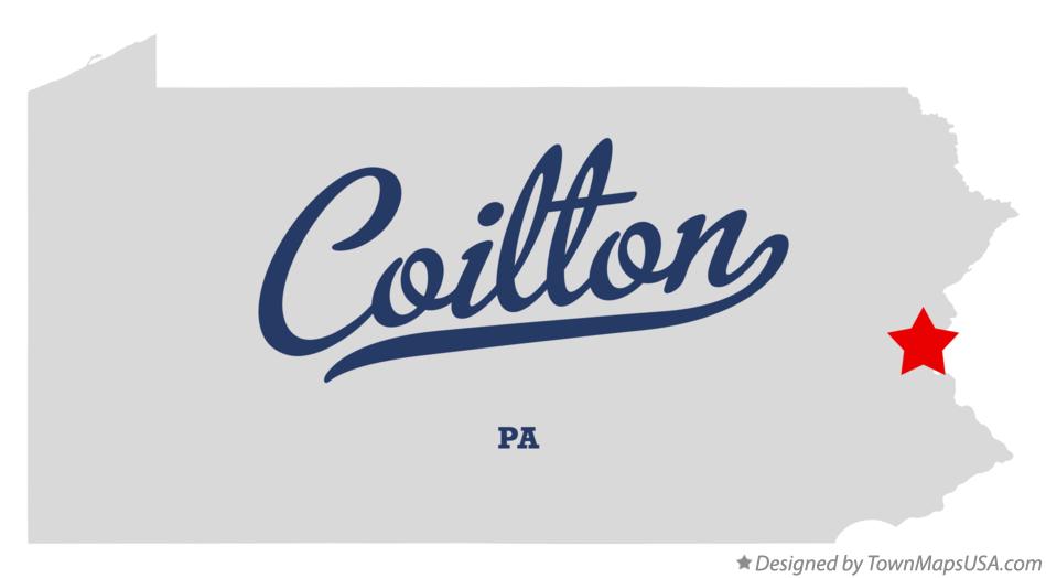 Map of Coilton Pennsylvania PA
