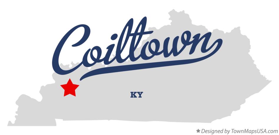 Map of Coiltown Kentucky KY