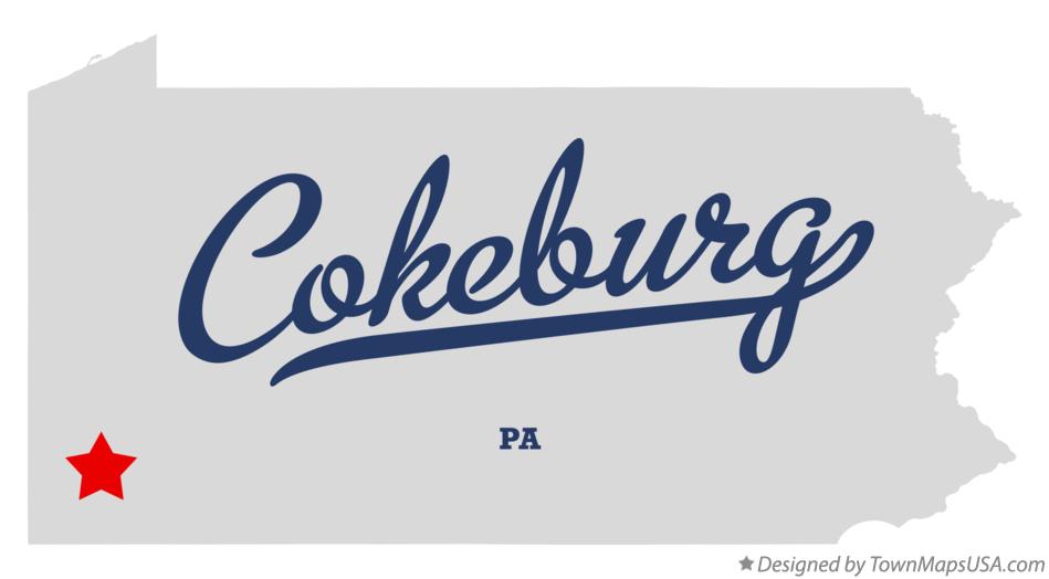 Map of Cokeburg Pennsylvania PA