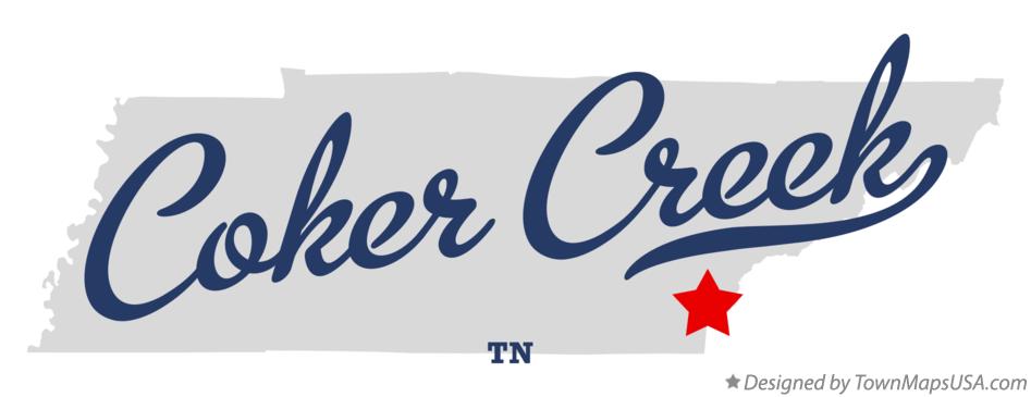 Map of Coker Creek Tennessee TN