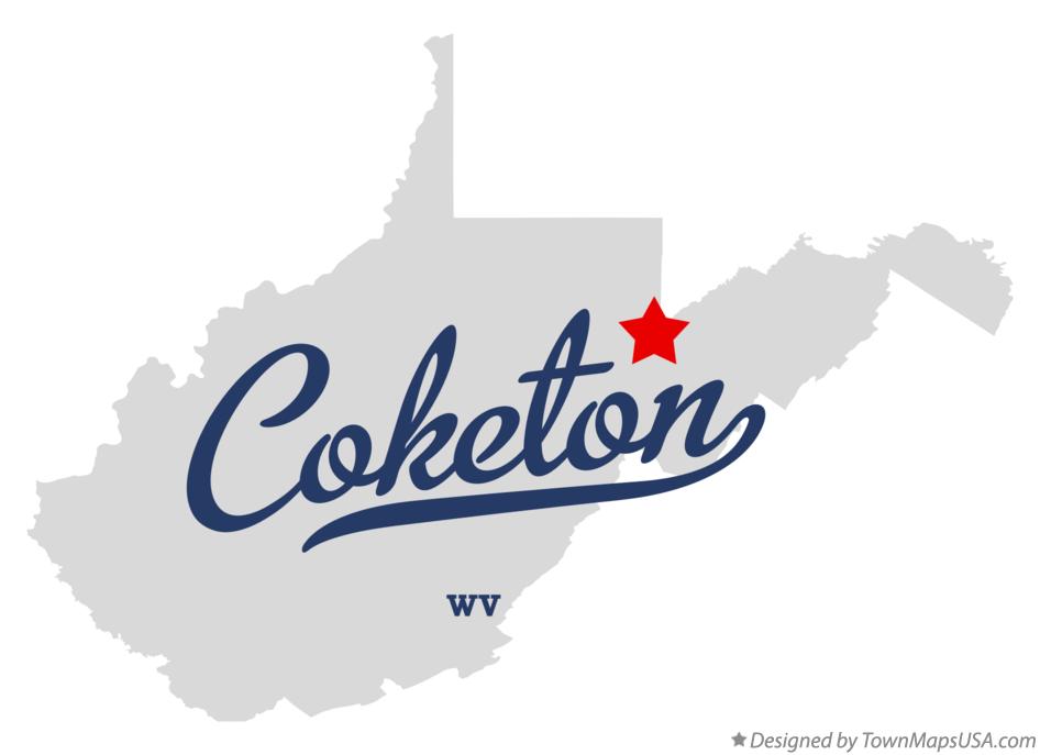 Map of Coketon West Virginia WV