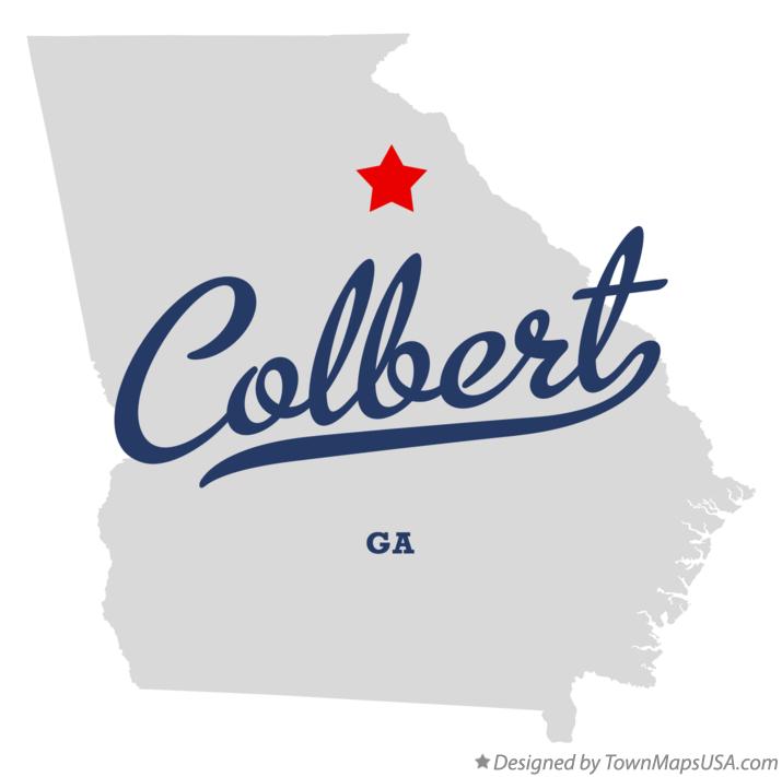 Map of Colbert Georgia GA