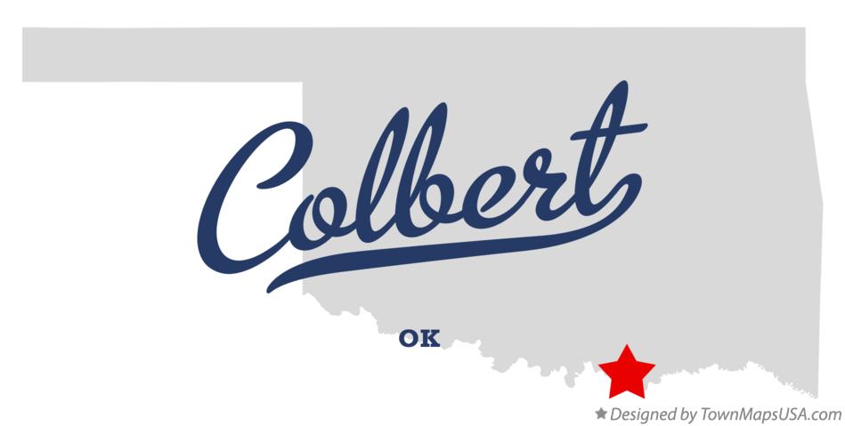 Map of Colbert Oklahoma OK