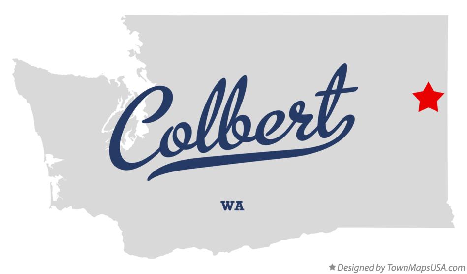 Map of Colbert Washington WA