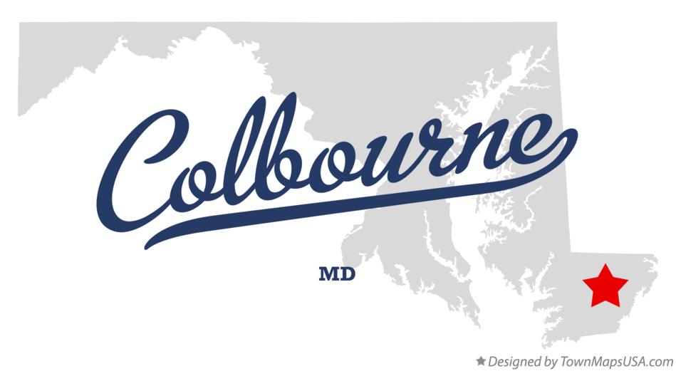 Map of Colbourne Maryland MD
