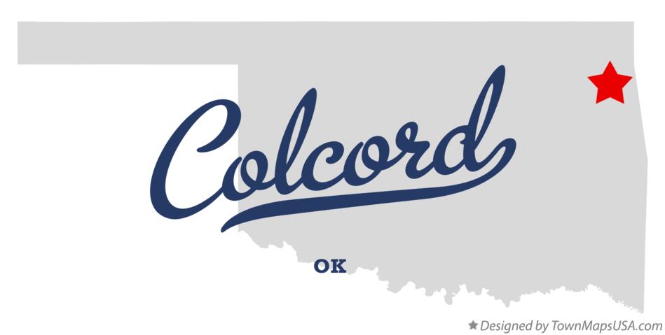 Map of Colcord Oklahoma OK