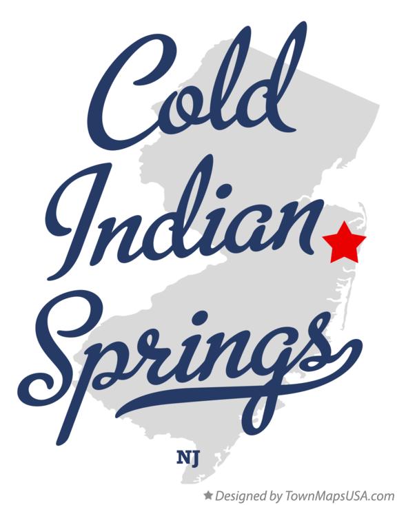 Map of Cold Indian Springs New Jersey NJ
