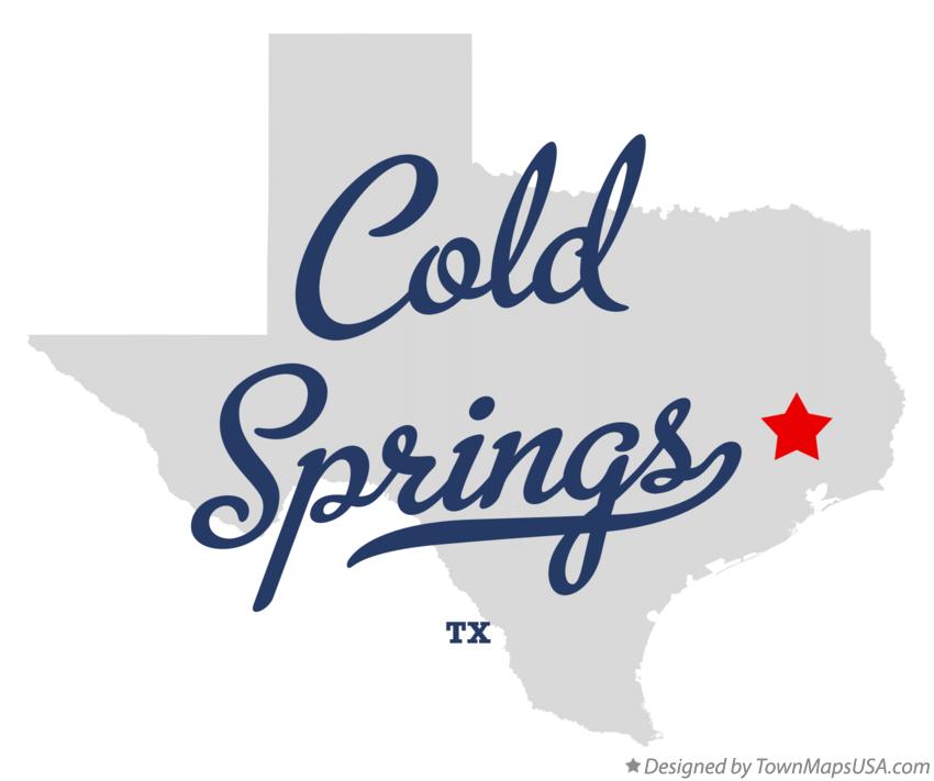 Map of Cold Springs Texas TX