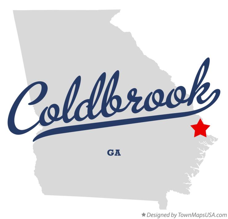Map of Coldbrook Georgia GA