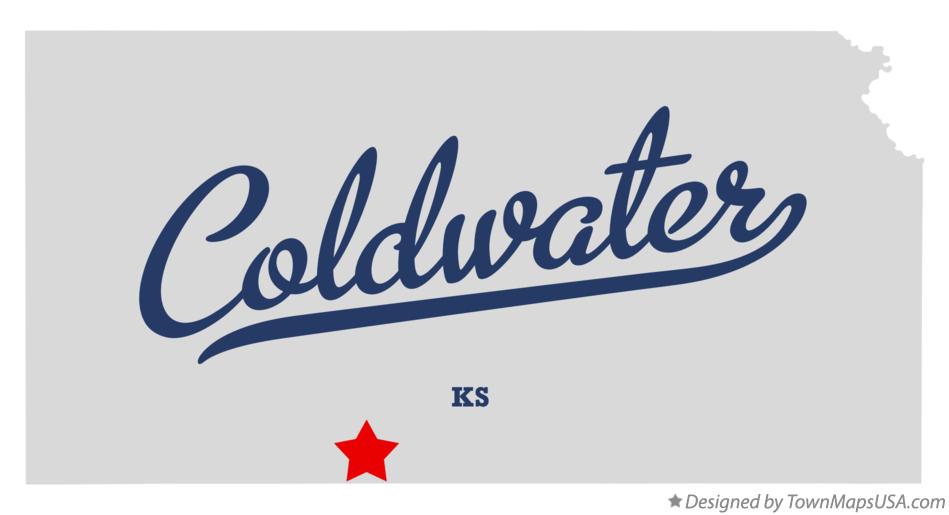 Map of Coldwater Kansas KS