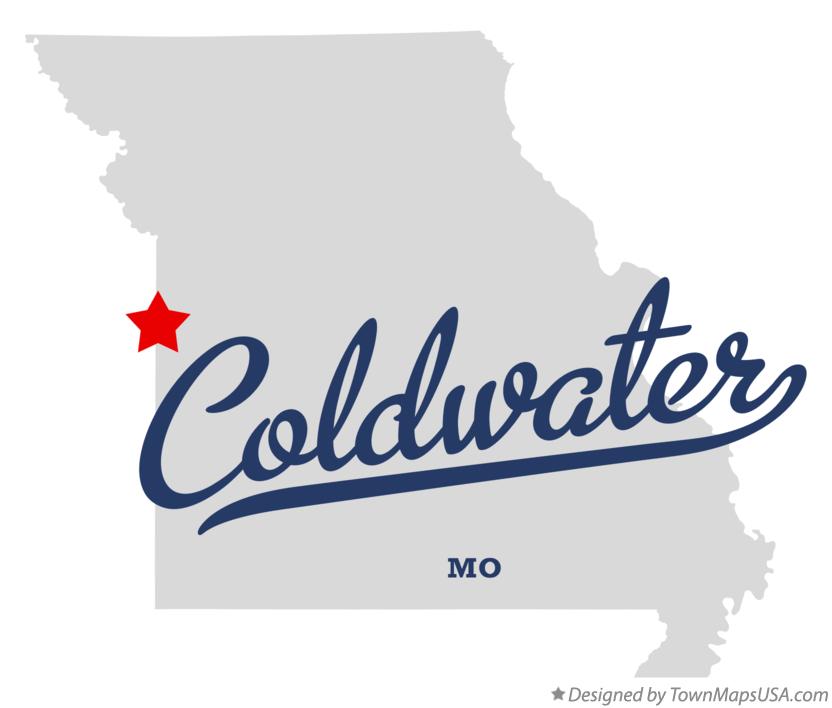 Map of Coldwater Missouri MO