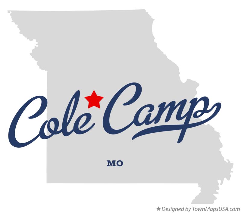 Map of Cole Camp Missouri MO