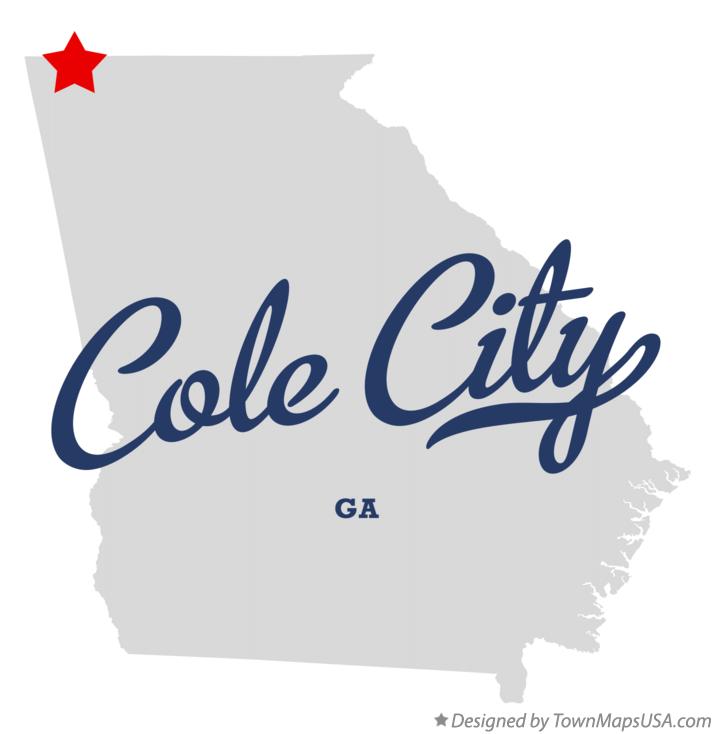Map of Cole City Georgia GA